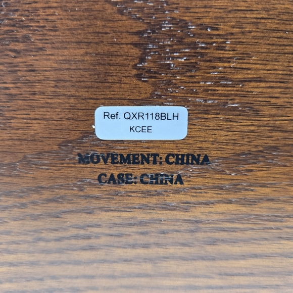 Seiko Radio Controlled Mantle Wood Clock Medium Brown Tone Abalone Insert Ornate - Picture 12 of 15